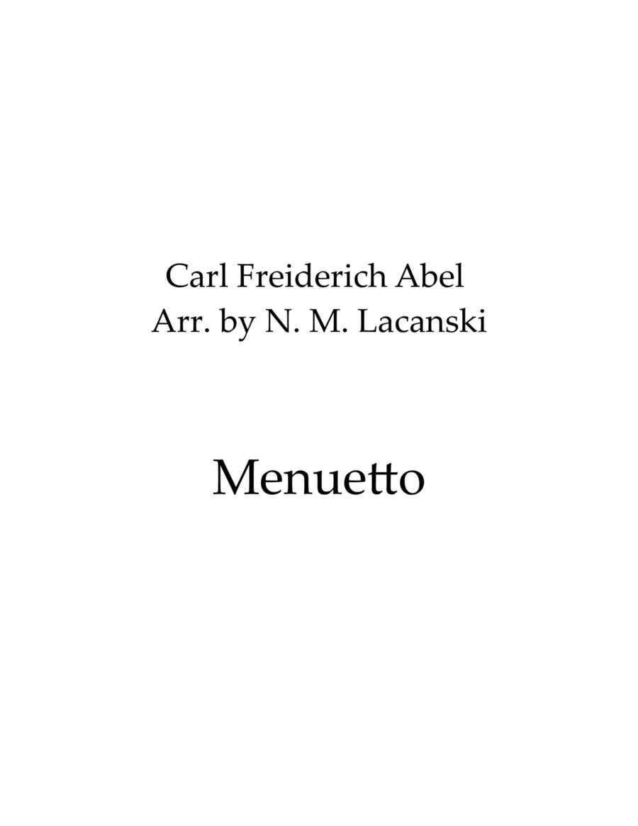Menuetto Menuetto Piano scores gallery preview page 1