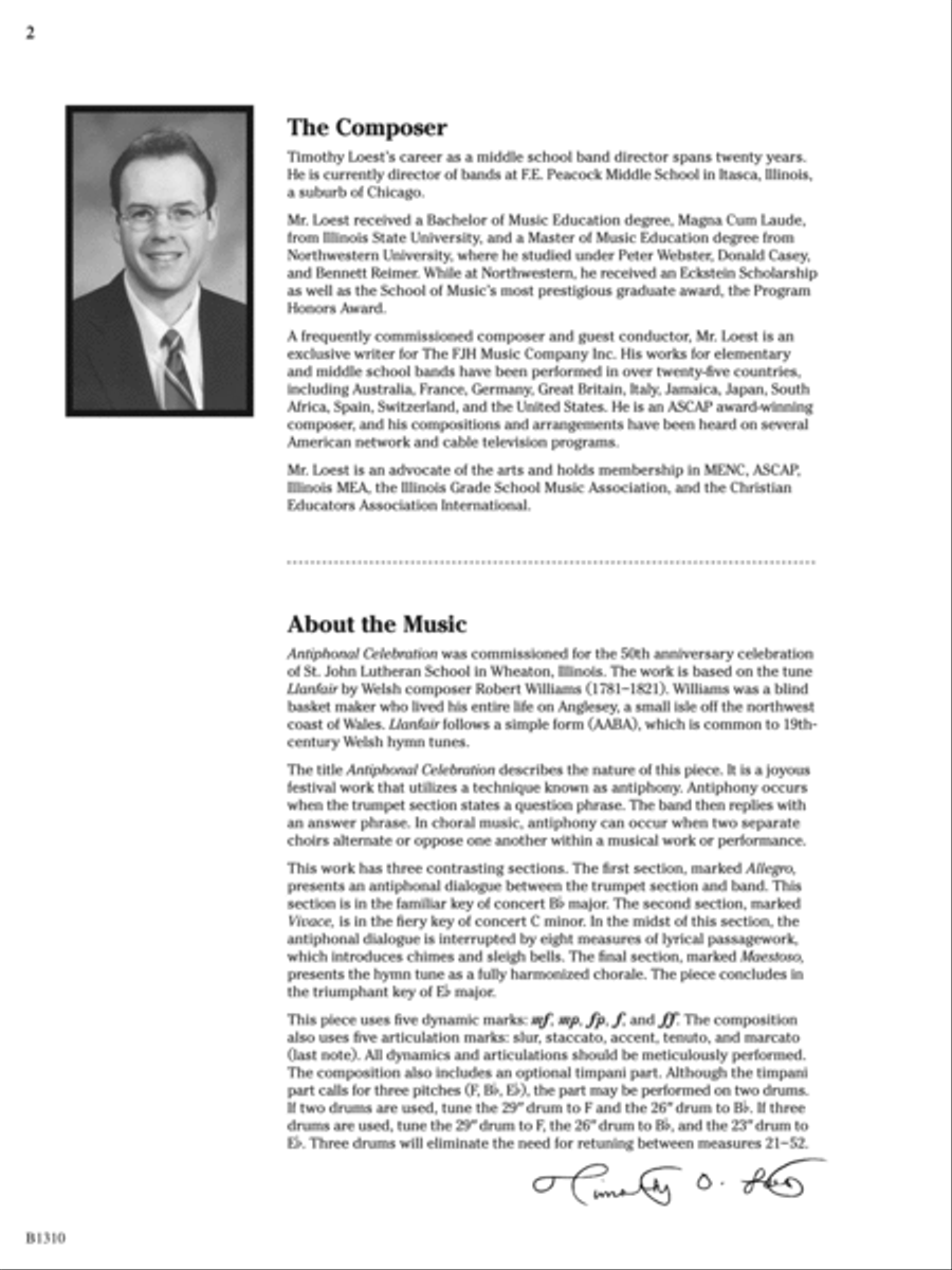 Antiphonal Celebration: Score Concert Band scores gallery preview page 2