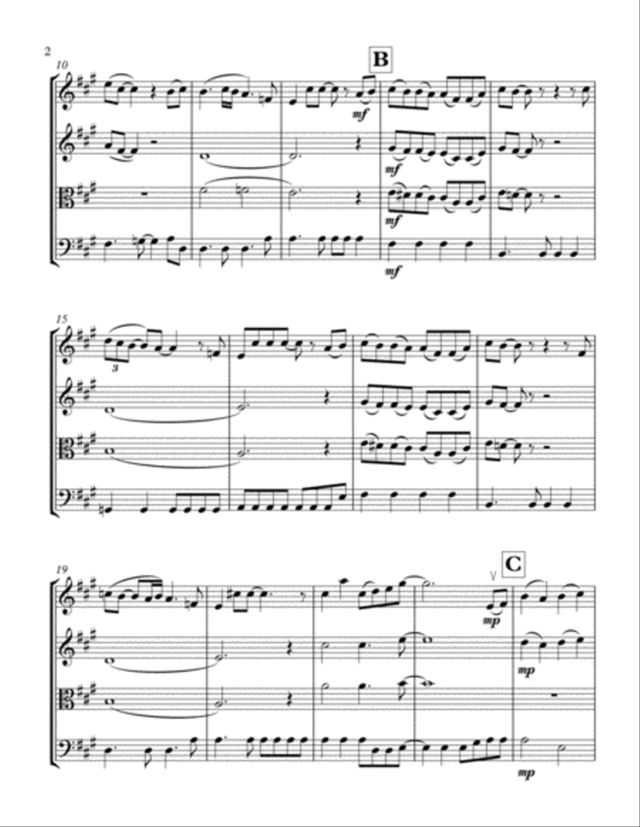 In My Life String Quartet scores gallery preview page 3