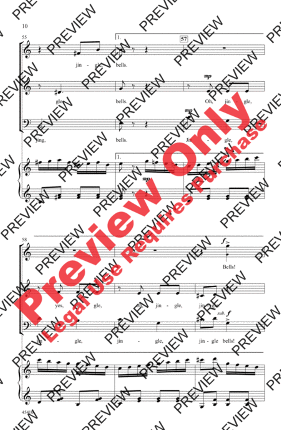 Jingle Bells Rondo 3-Part scores gallery preview page 10