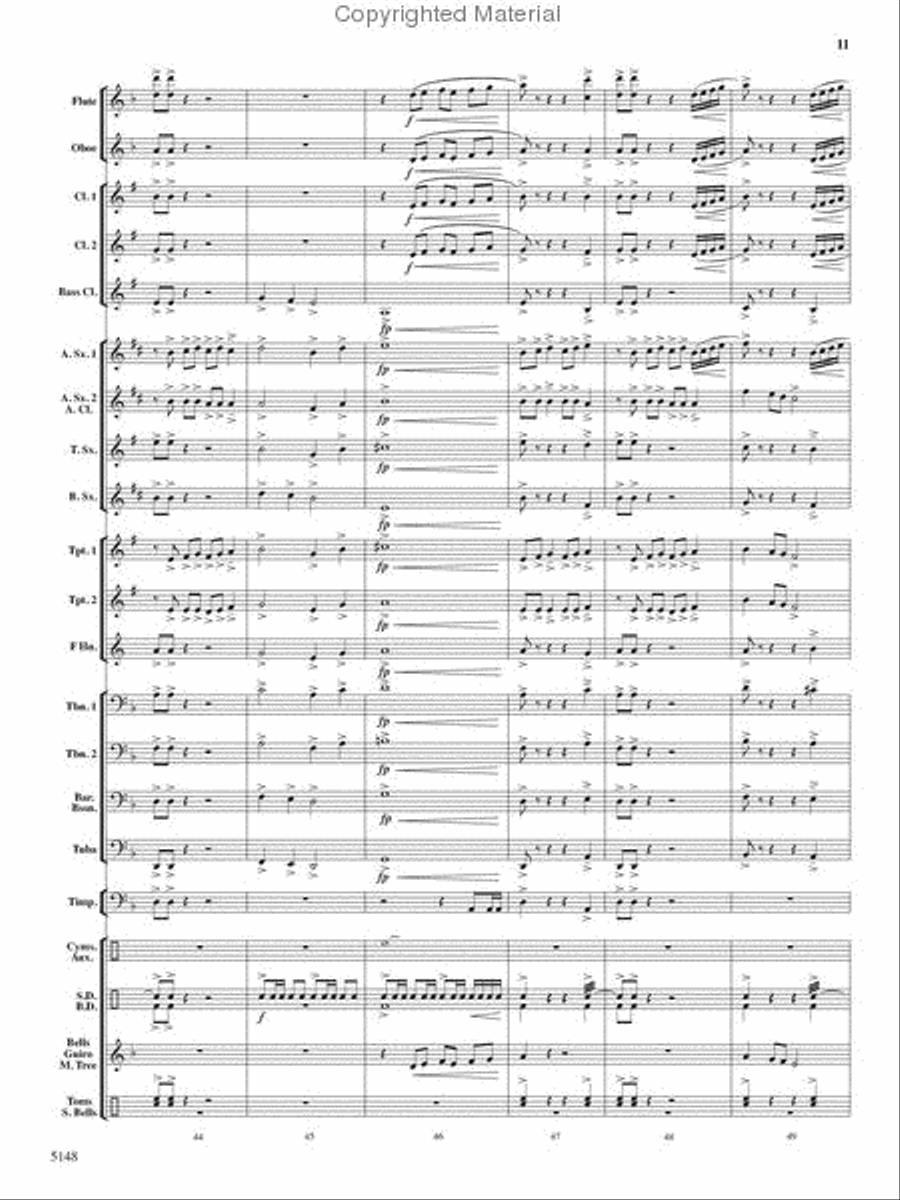 Fire Dance Fire Dance Concert Band scores gallery preview page 10