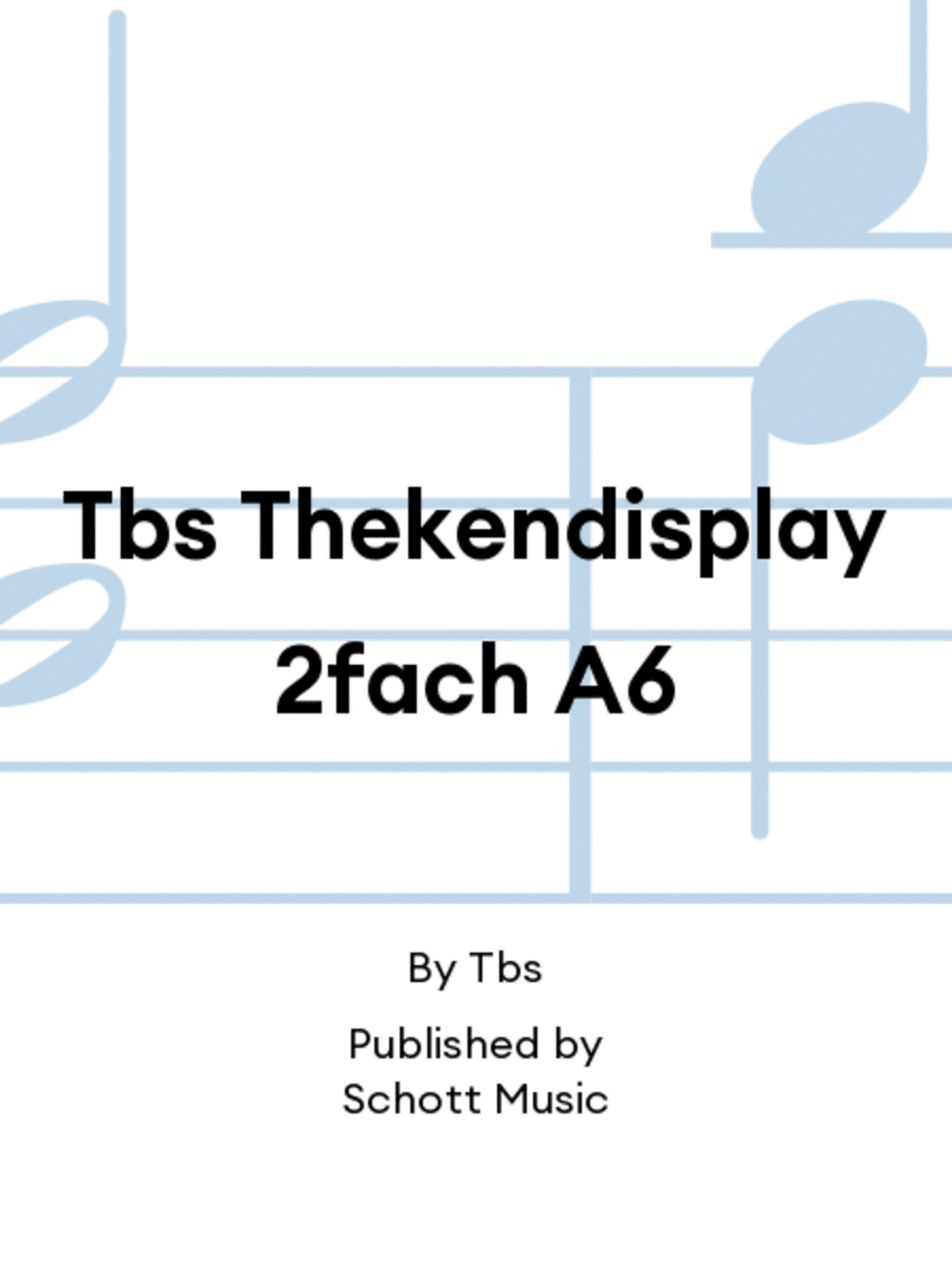 Tbs Thekendisplay 2fach A6