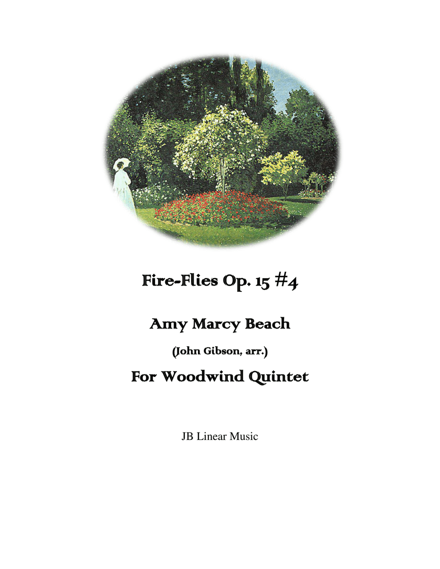 Fire Flies - Amy Beach - set for Woodwind Quintet Woodwind Quintet scores gallery preview page 1