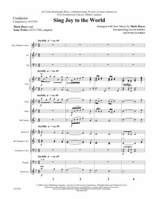 Book cover for Sing Joy to the World - Instrumental Ensemble Score and Parts