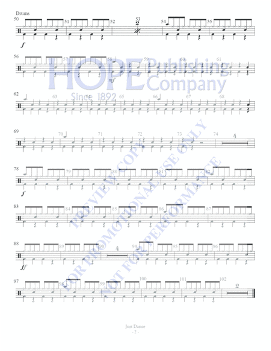 Just Dance Just Dance Handbell Choir scores gallery preview page 5