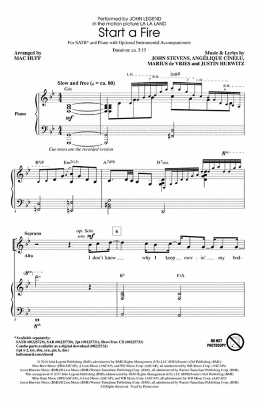 Start a Fire Start a Fire 4-Part scores gallery preview page 2
