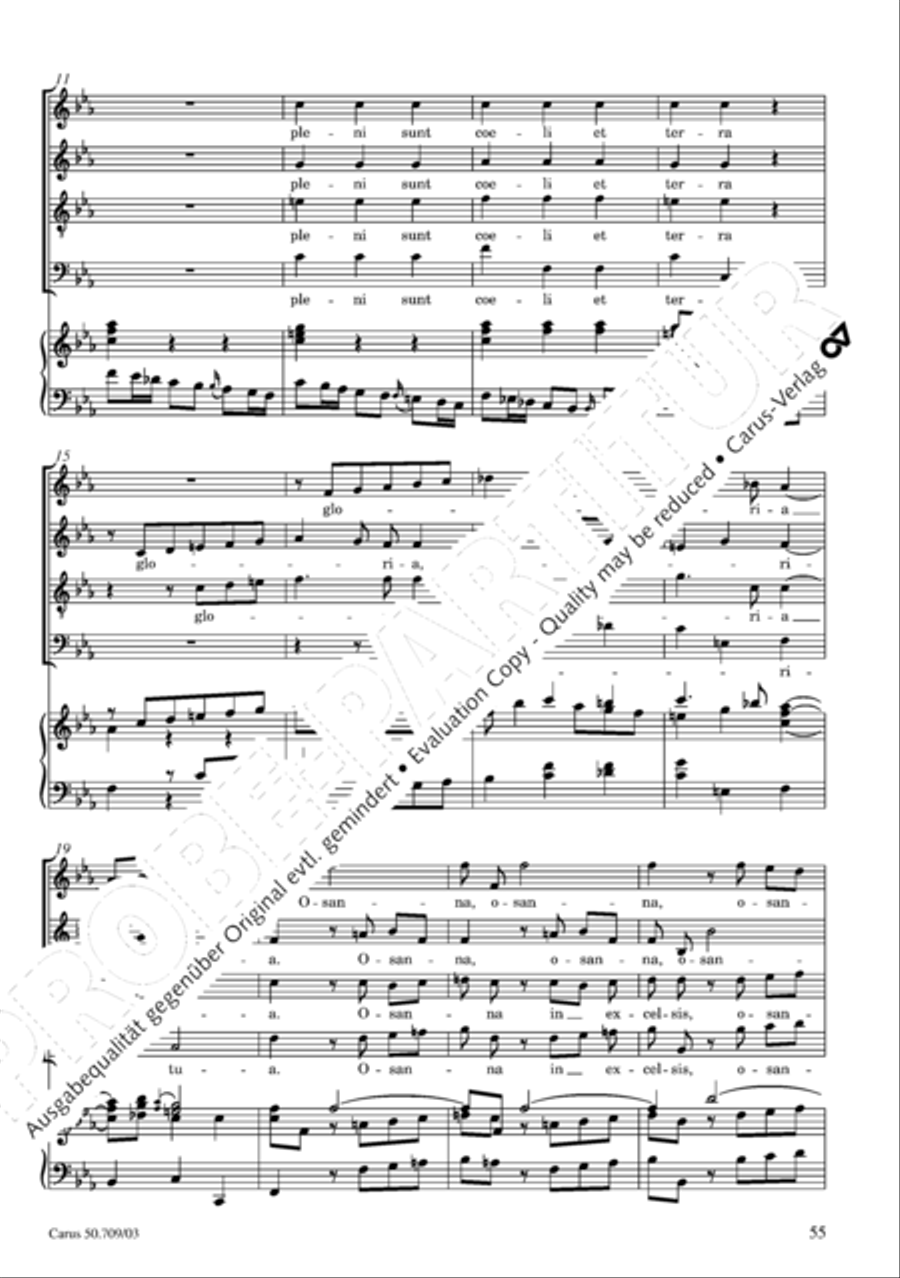 Requiem in E flat major 4-Part scores gallery preview page 56