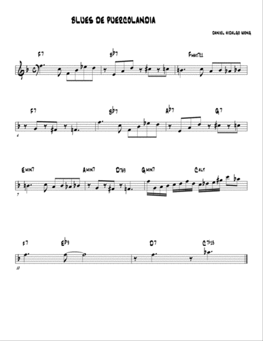 Blues de Puercolandia Small Ensemble scores gallery preview page 1