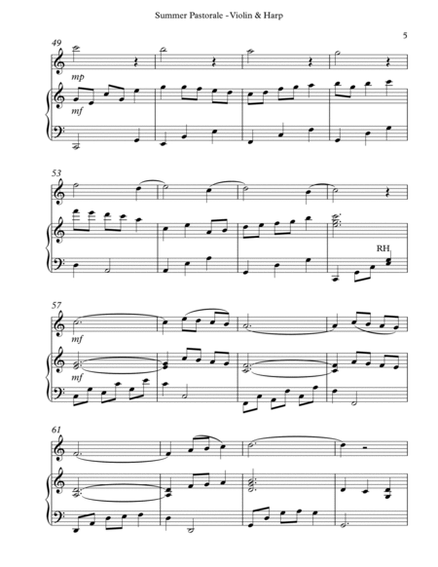 Summer Pastorale, Duet for Violin & Harp image number null
