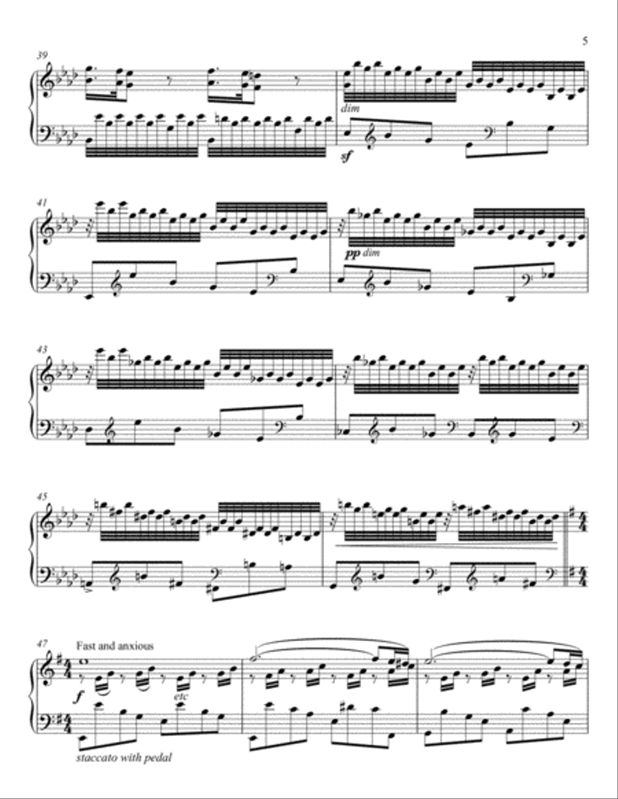 Song without Words (for Stacy), op. 14 Piano Solo scores gallery preview page 5