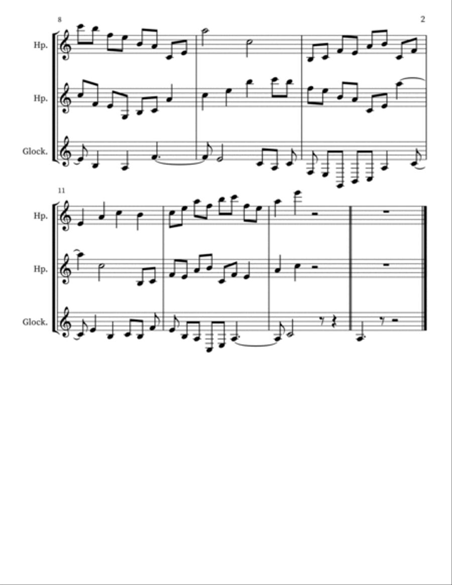 Z 150 for harps & glockenspiel Glockenspiel scores gallery preview page 2