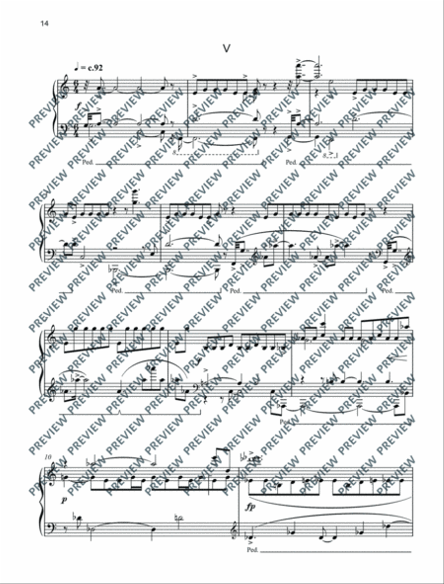 Five Keyboard Pieces Piano Solo scores gallery preview page 19