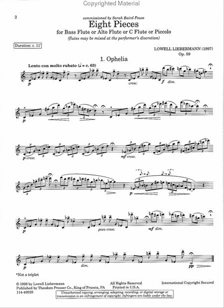 Eight Pieces Chamber Music scores gallery preview page 2