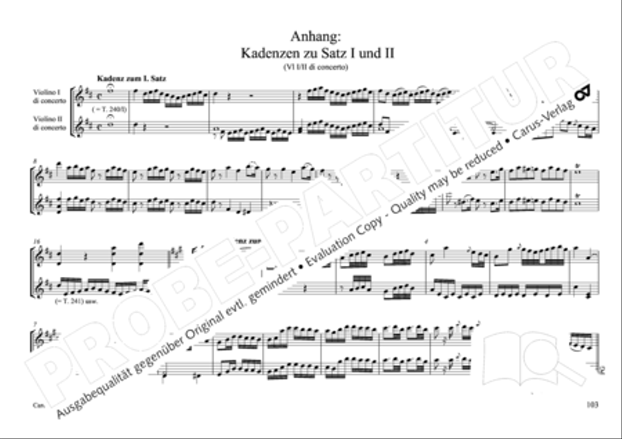 Concertone in D major Horn scores gallery preview page 104