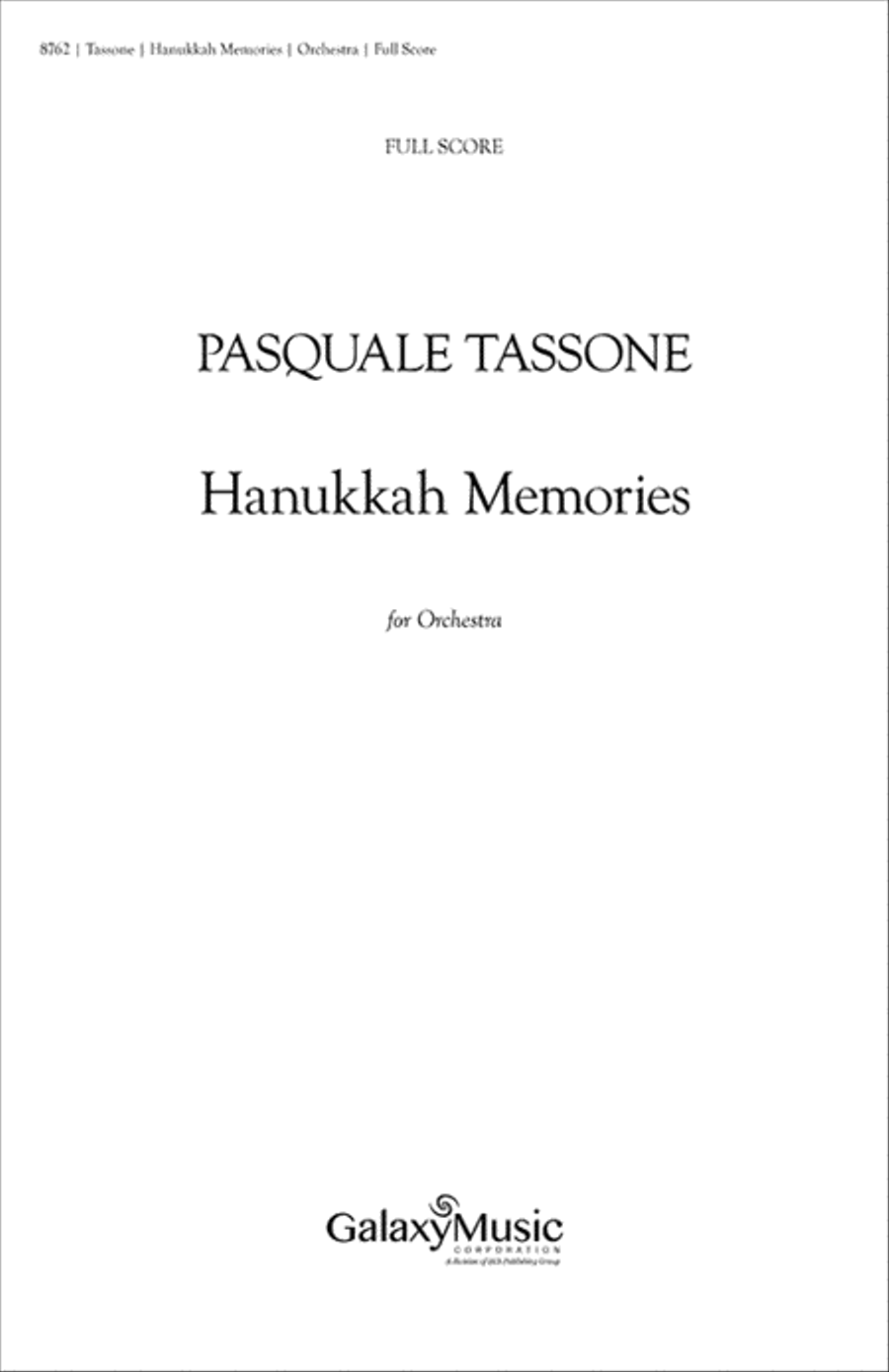 Book cover for Hanukkah Memories (Additional Full Score)