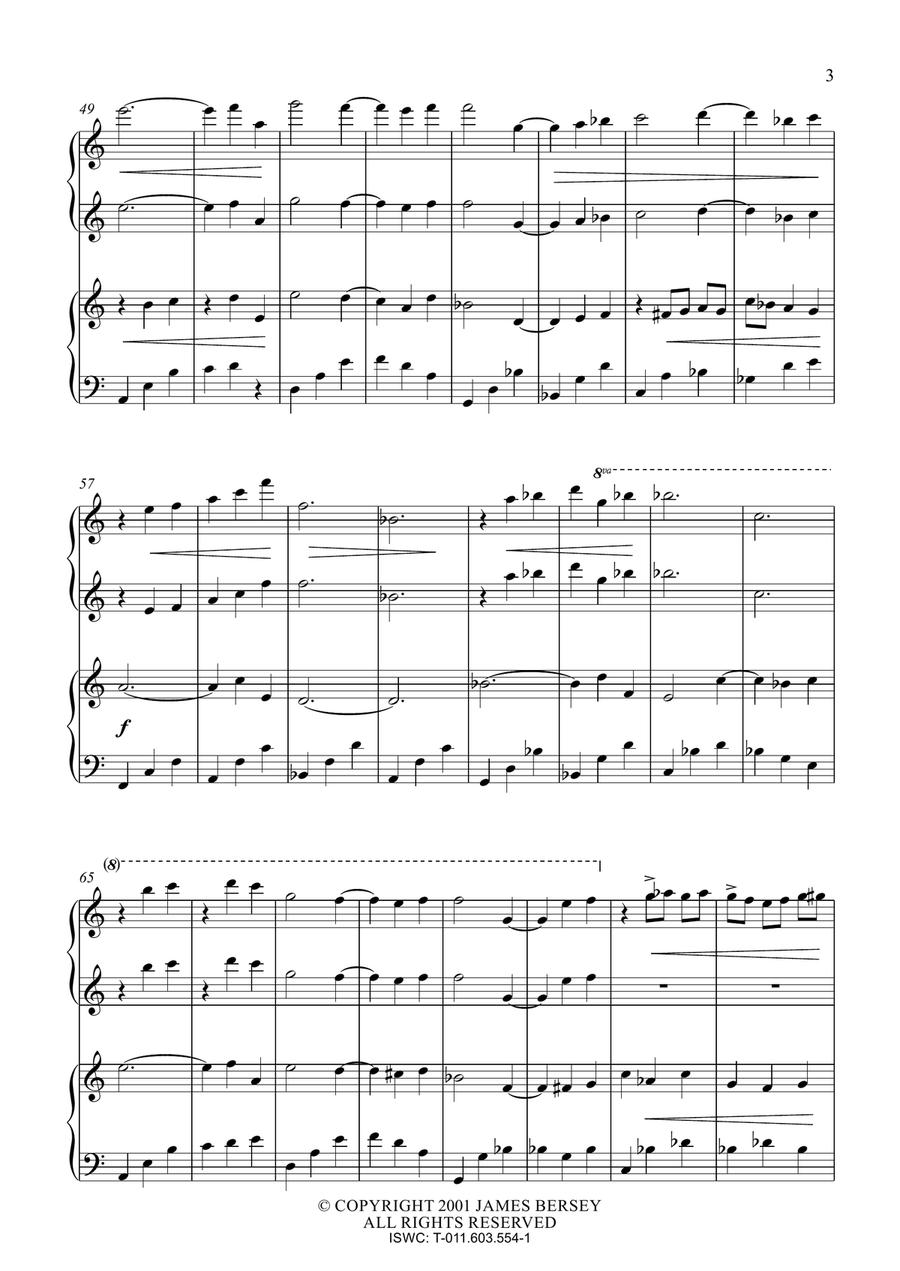 Dance of the Rising Sun (Piano Duet) Chamber Music scores gallery preview page 5