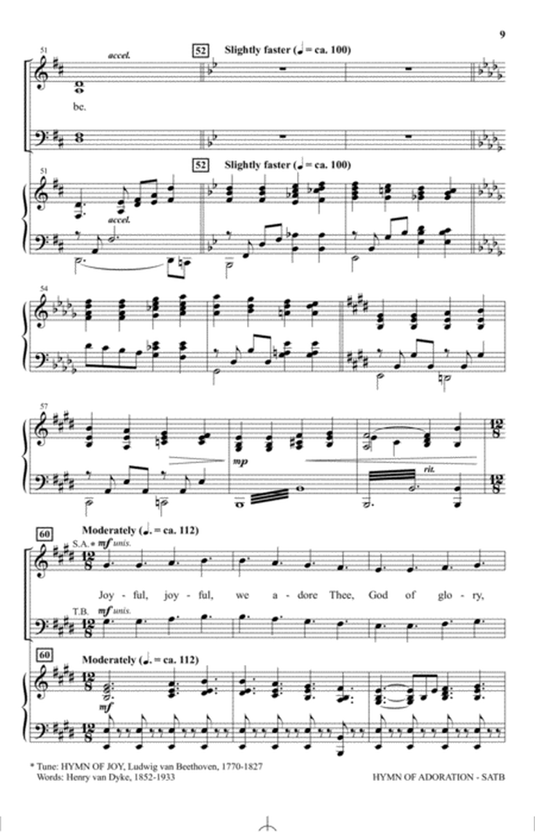 Hymn Of Adoration (incorporating "Holy, Holy, Holy" and "Joyful, Joyful, We Adore Thee")