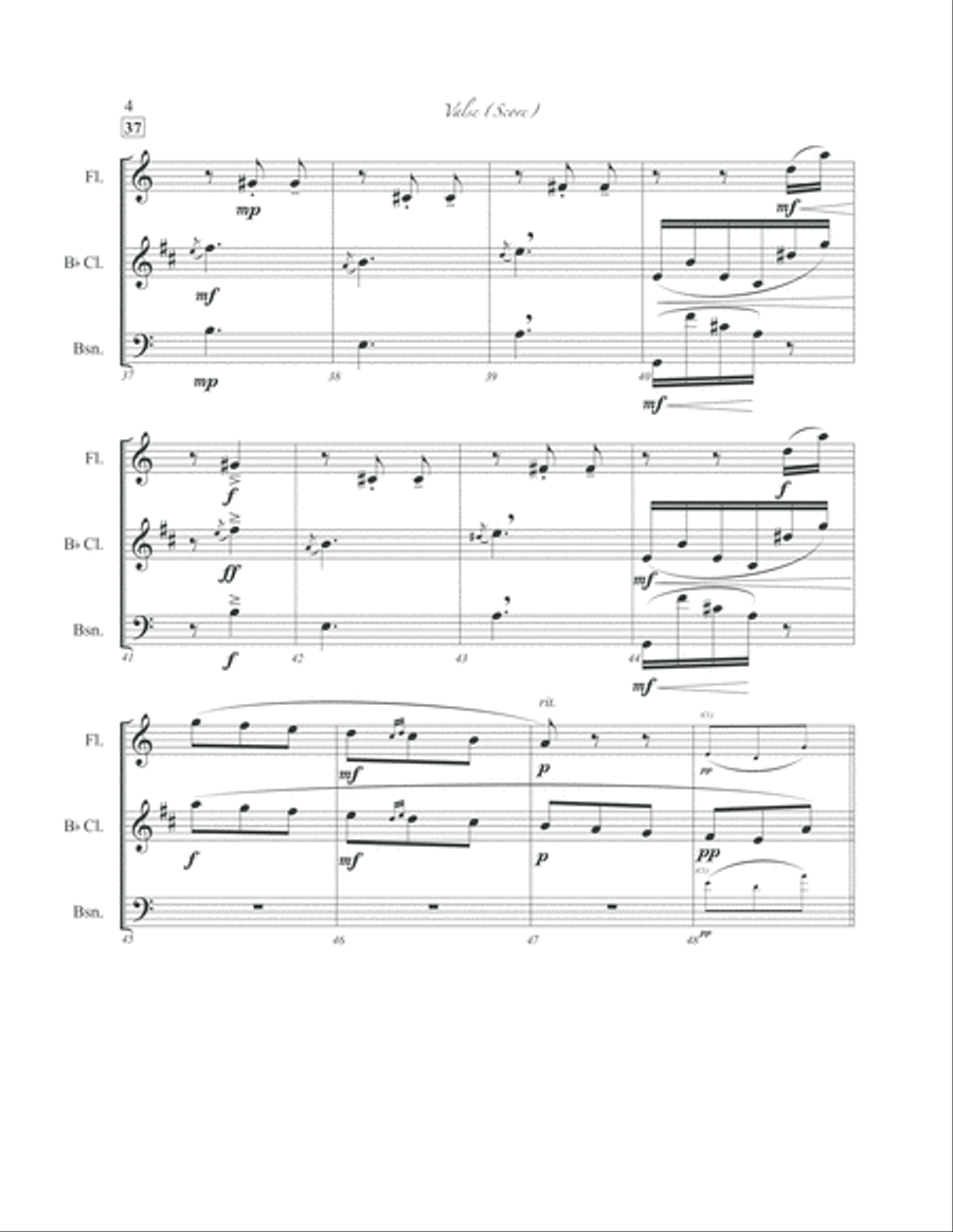 Valse (album Des Six) Woodwind Trio scores gallery preview page 5