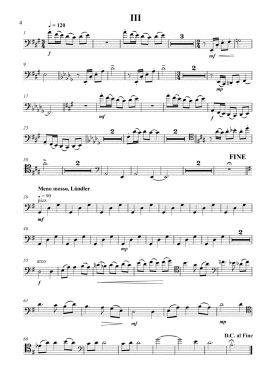 Sonata No. 4 for Cello and Piano, Opus 175 (Cello Part) Piano Accompaniment scores gallery preview page 4