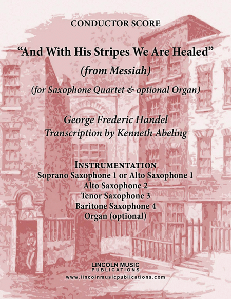 Handel - And With His Stripes We Are Healed (from Messiah) (for Saxophone Quartet SATB or AATB & opt image number null
