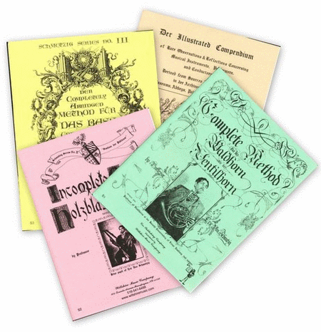 Set of 4 Schmutzig Books -Waldhorn, Hozblaininstruminte, Bass & Compendium