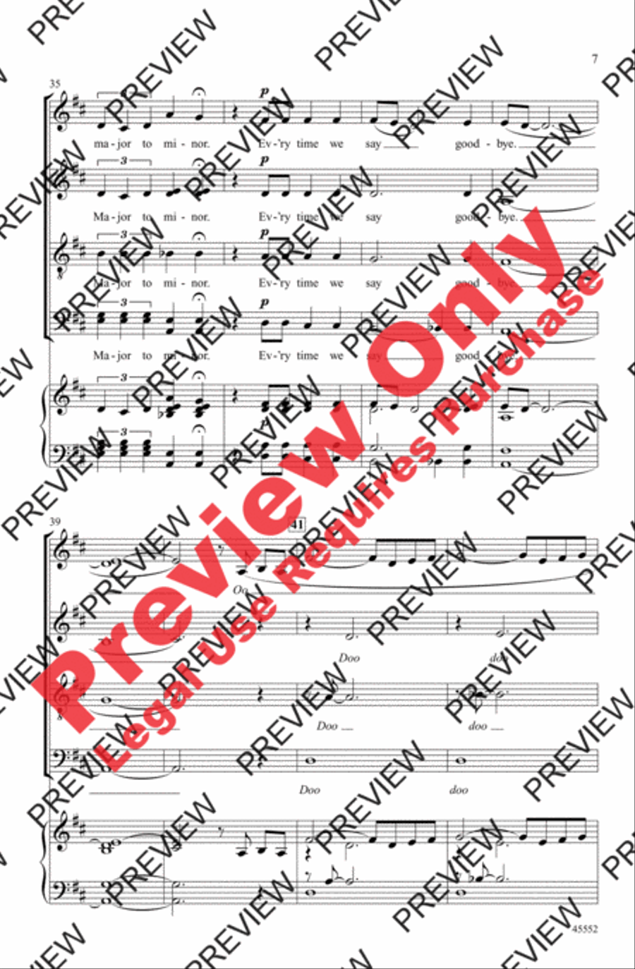 Ev'ry Time We Say Goodbye 4-Part scores gallery preview page 7