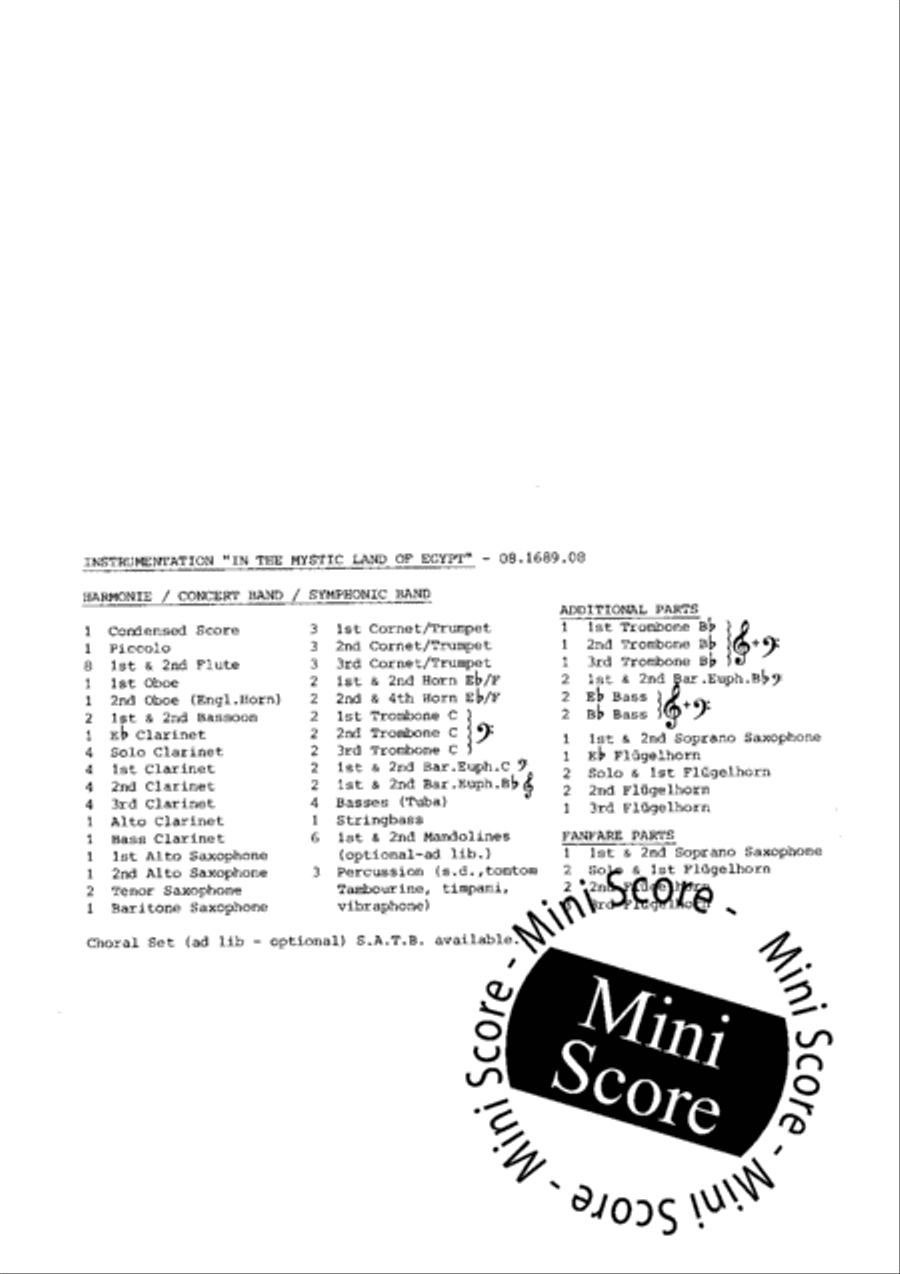 In the Mystic Land of Egypt Fanfare Band scores gallery preview page 4