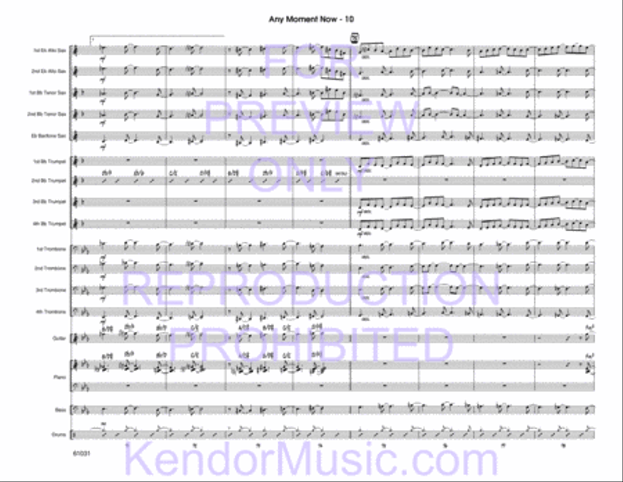 Any Moment Now Any Moment Now Jazz Ensemble scores gallery preview page 11