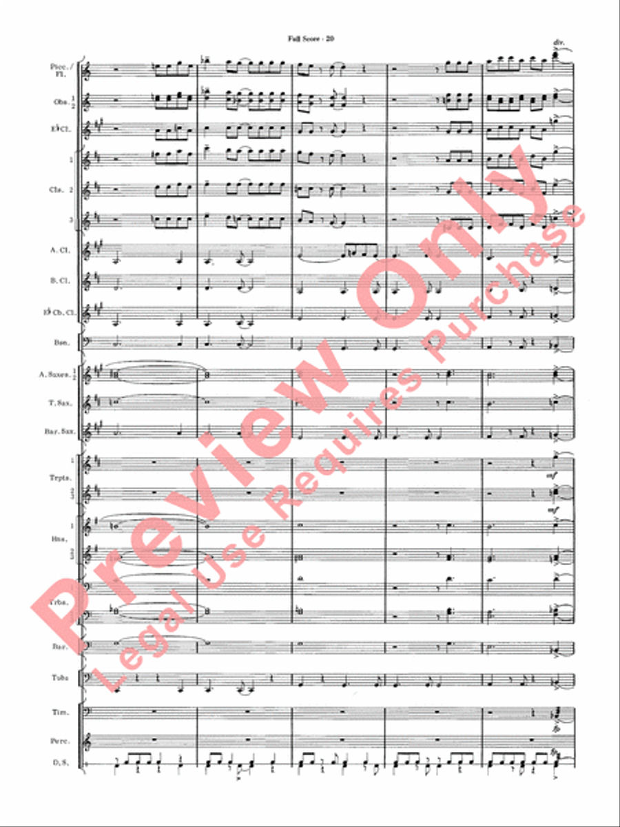 James Bond Suite Concert Band scores gallery preview page 22
