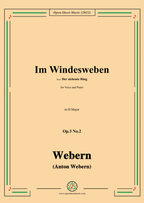 Webern-Im Windesweben,Op.3 No.2,in D Major