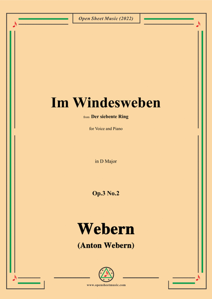 Webern-Im Windesweben,Op.3 No.2,in D Major image number null