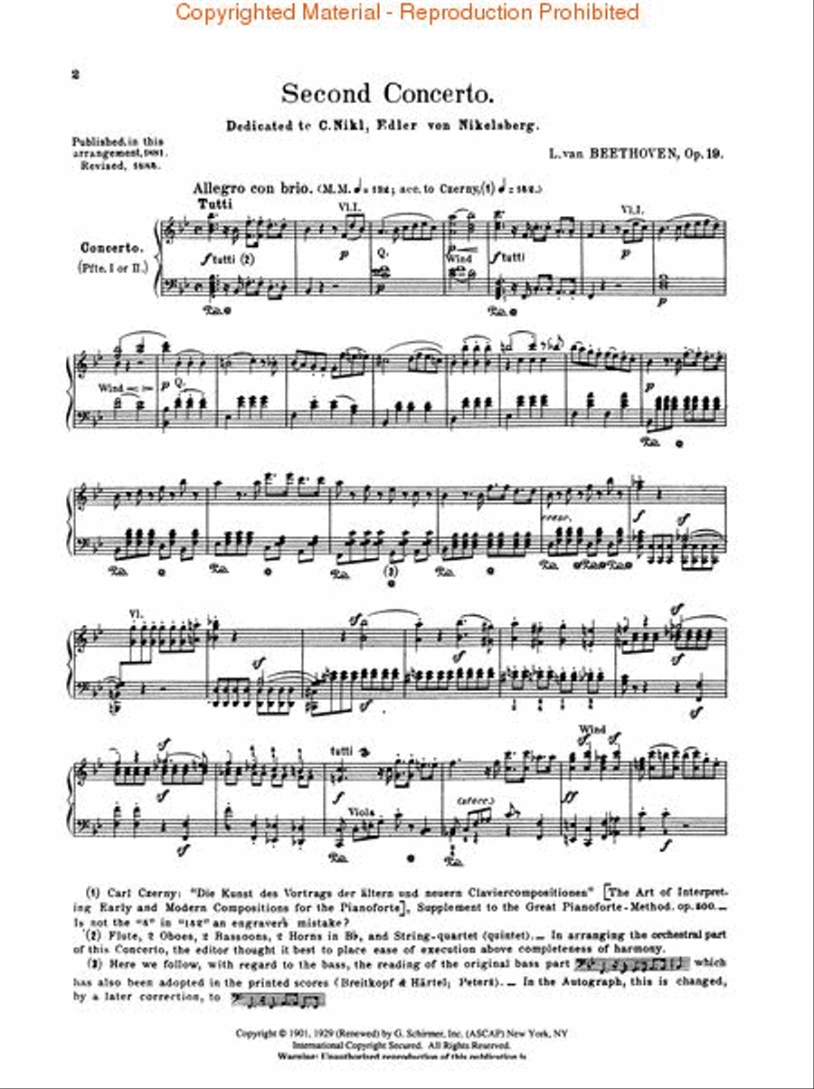Concerto No. 2 in Bb, Op. 19 Piano scores gallery preview page 2