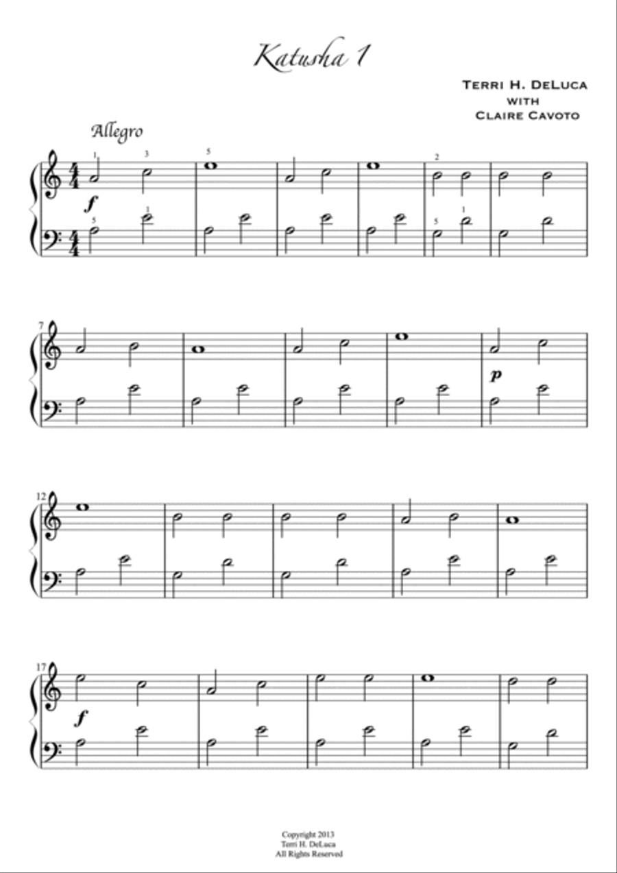 Katusha 1,2,3,4 Piano Method scores gallery preview page 2