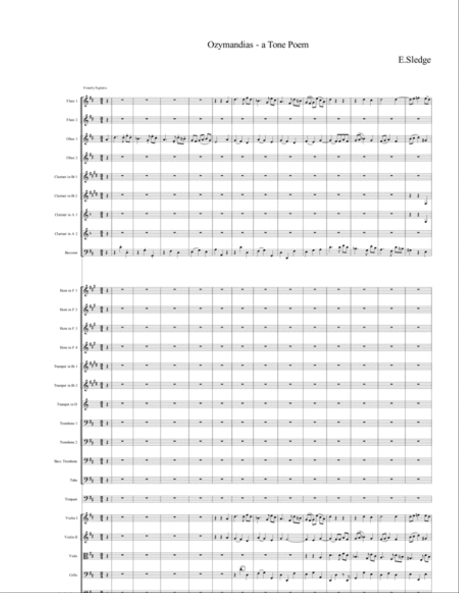 OZYMANDIAS OZYMANDIAS Chamber Orchestra scores gallery preview page 1