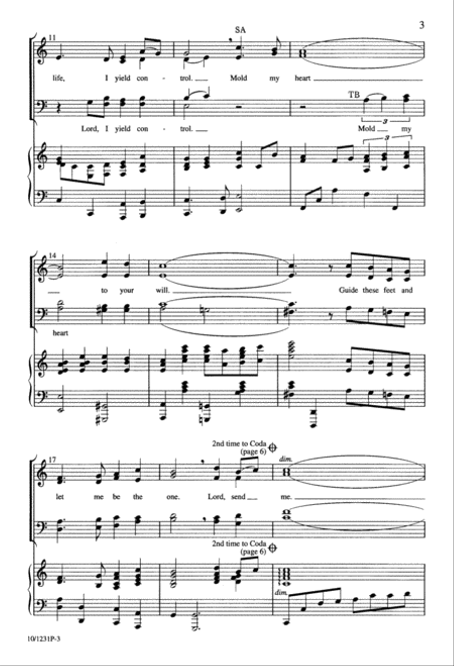 Lord, Send Me 4-Part scores gallery preview page 3