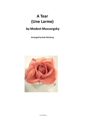 Book cover for A Tear (Une Larme) by Modest Mussorgsky