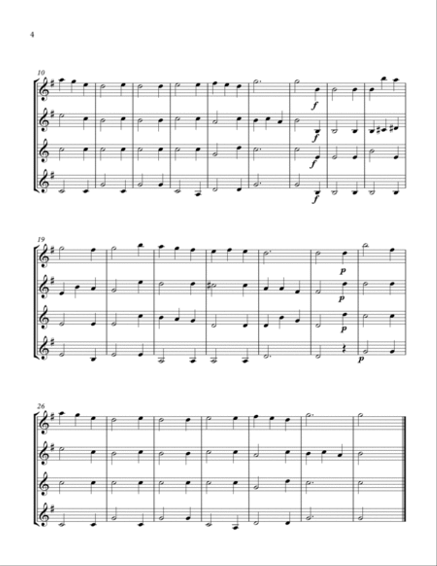 14 Christmas Carols (arranged for Sax Quartet AATB) Saxophone Solo scores gallery preview page 4