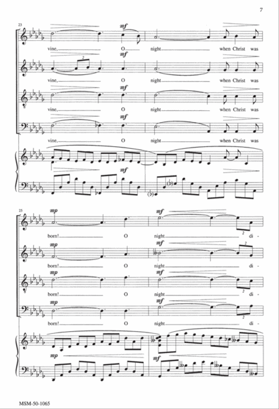 O Holy Night 4-Part scores gallery preview page 6