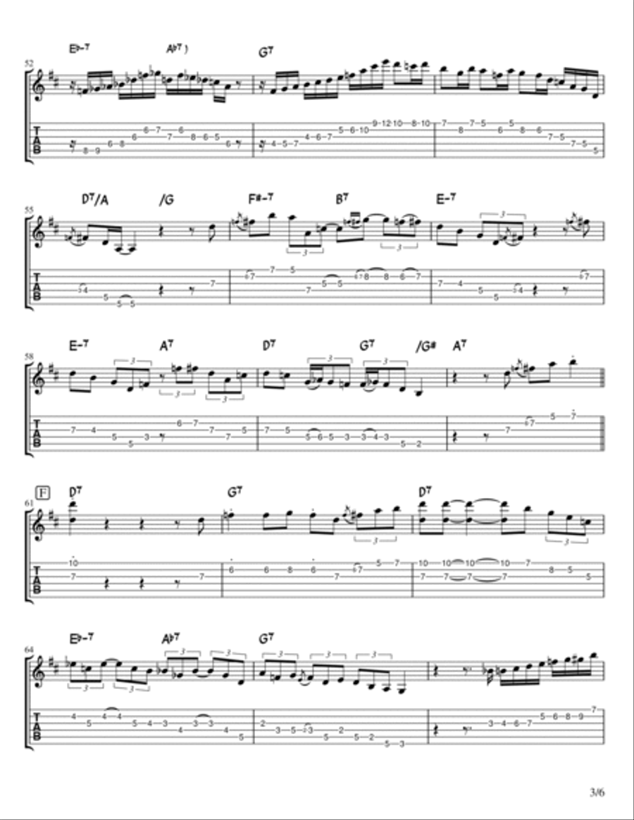 D Natural Blues D Natural Blues Electric Guitar scores gallery preview page 3