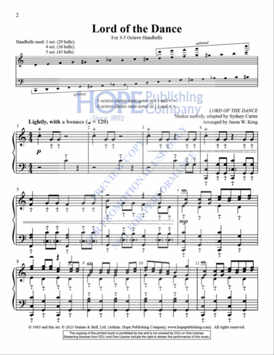 Lord of the Dance Lord of the Dance 5-Octaves scores gallery preview page 3