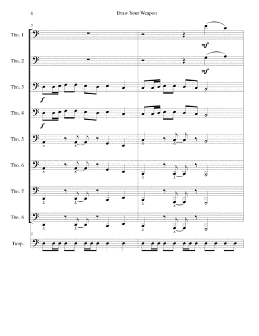 Draw Your Weapon Trombone scores gallery preview page 4