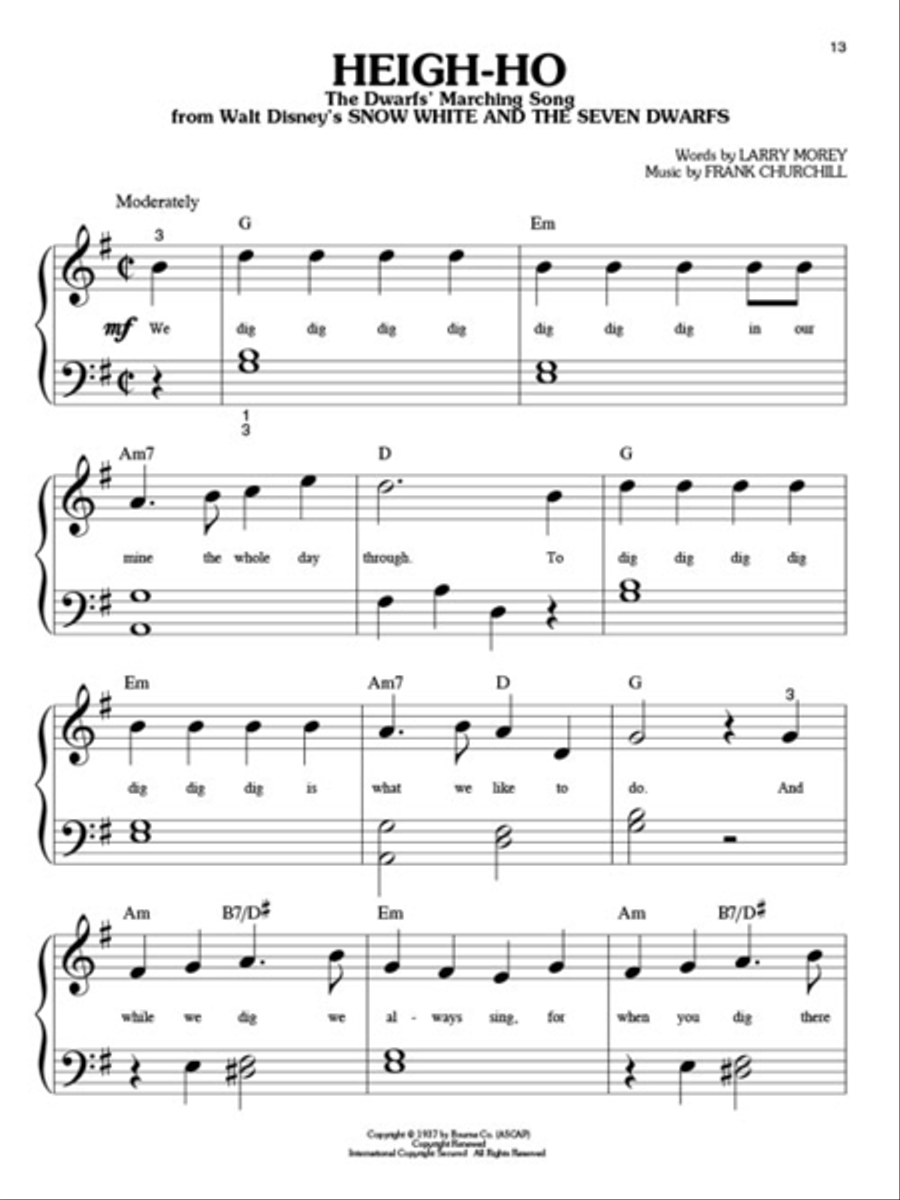 Classic Disney Songs Easy Piano scores gallery preview page 4