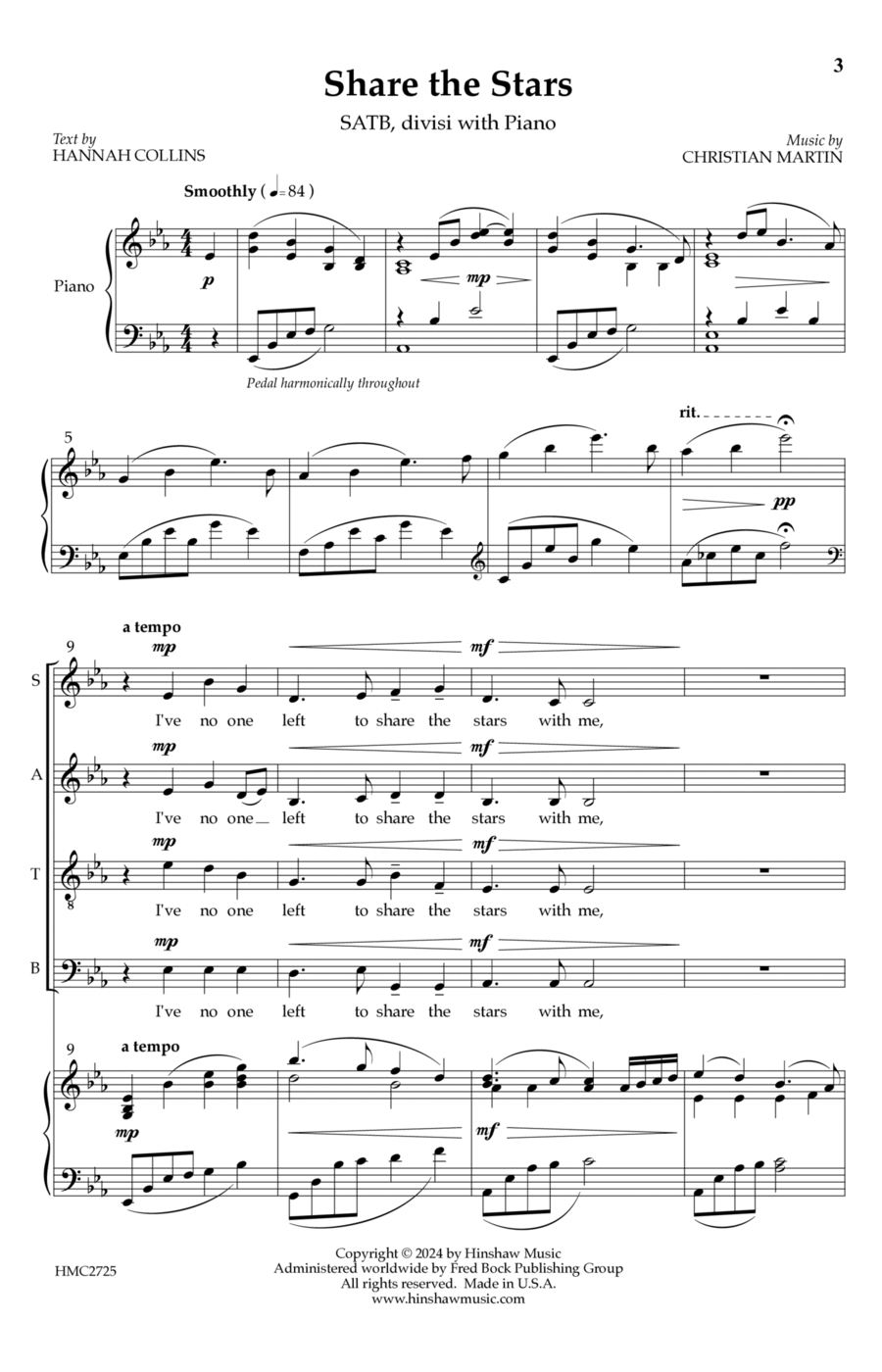 Share The Stars 4-Part scores gallery preview page 1