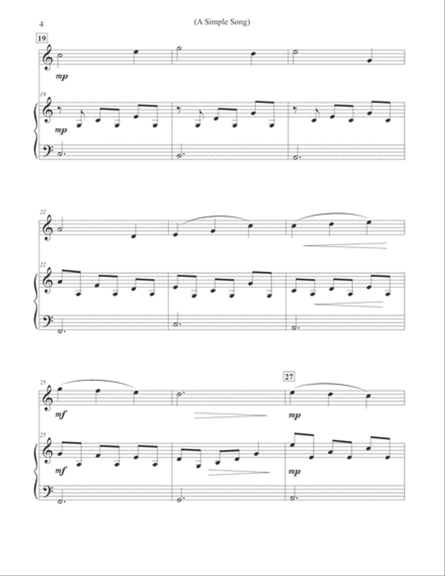 A Simple Song - Violin & Piano Violin Solo scores gallery preview page 4