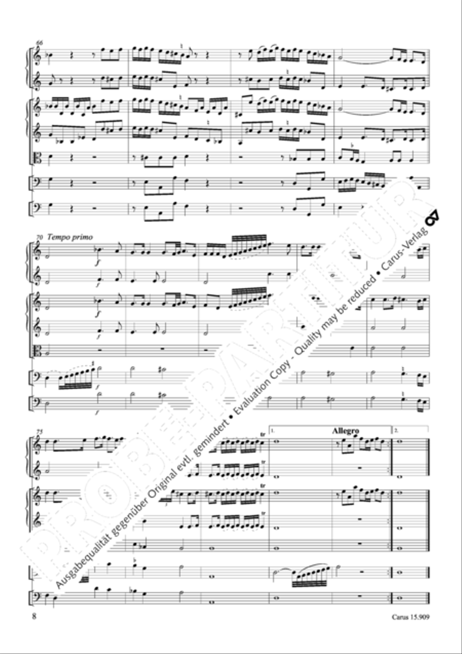 Ouverture in d Oboe scores gallery preview page 9
