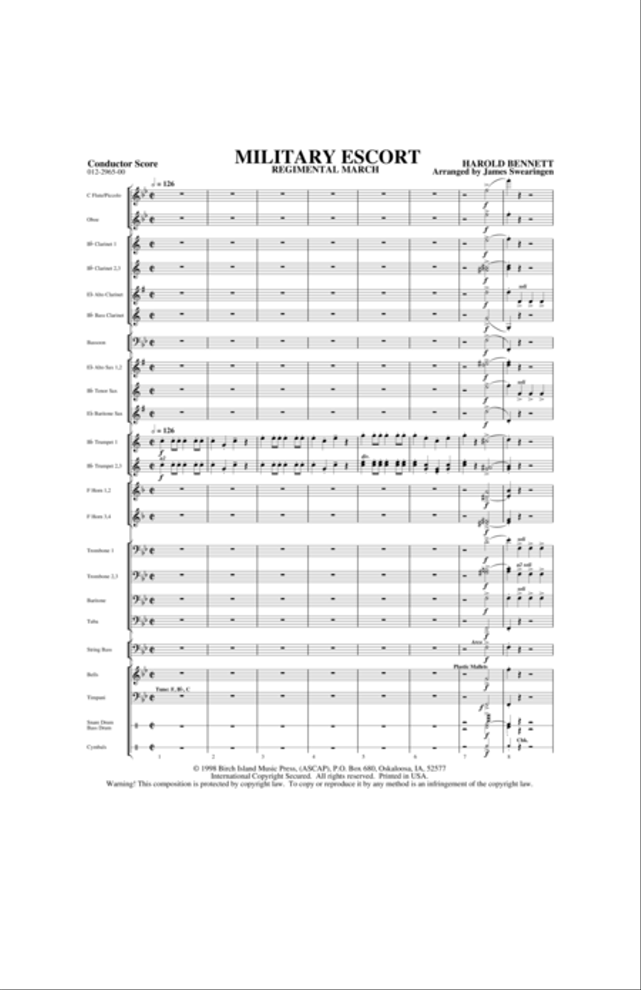 Military Escort Concert Band scores gallery preview page 2