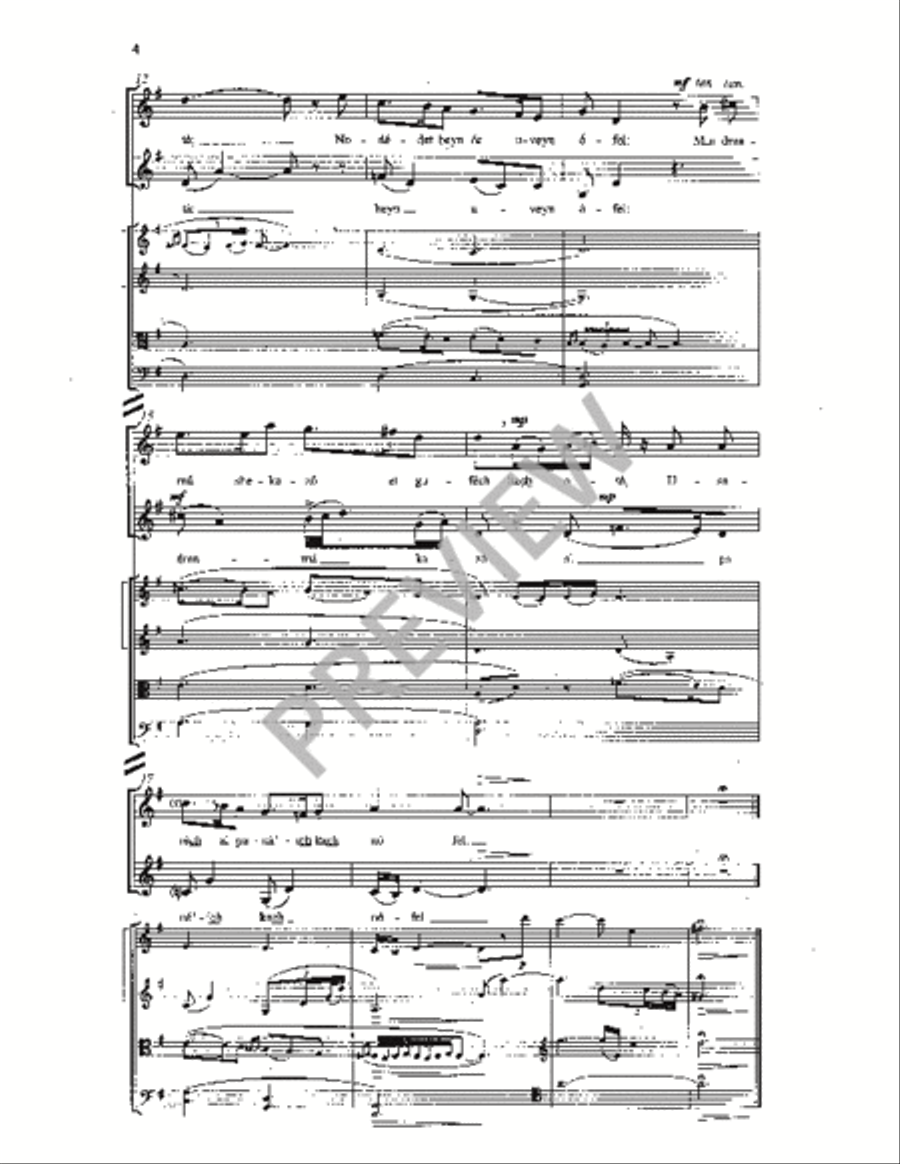 Five Hebrew Love Songs (Conductor's Full Score) Choir scores gallery preview page 4