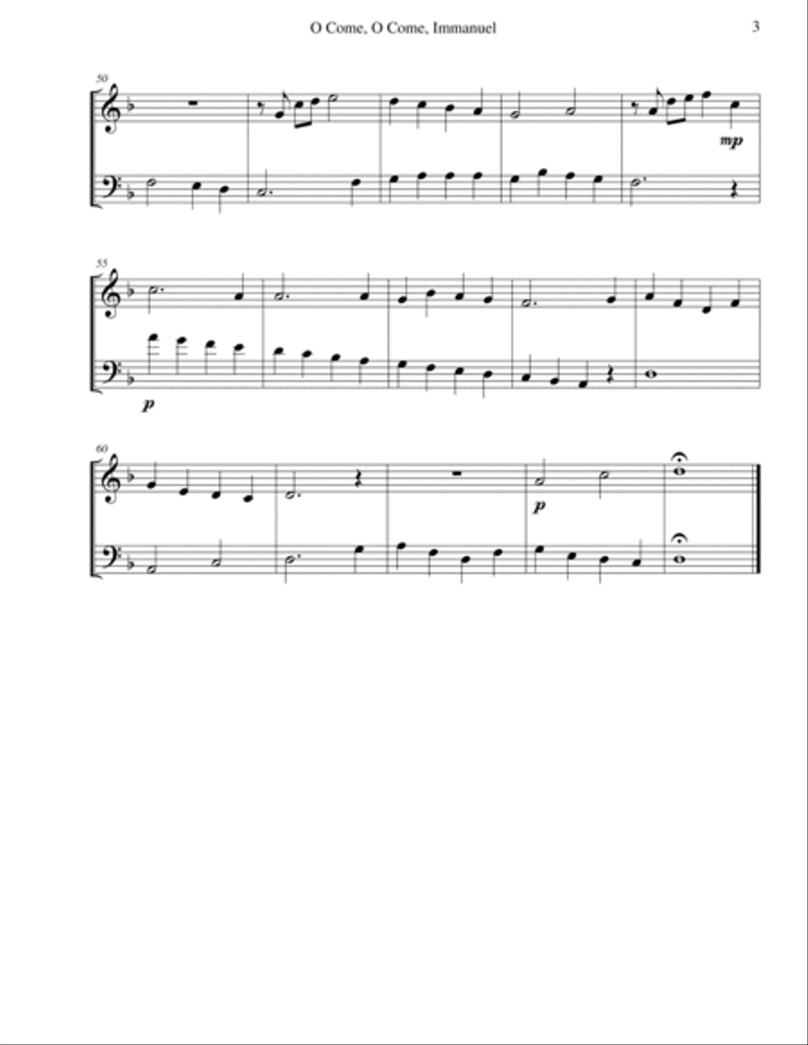 O Come, O Come, Immanuel (Emmanuel) - Marimba & Vibraphone Duet Marimba scores gallery preview page 3
