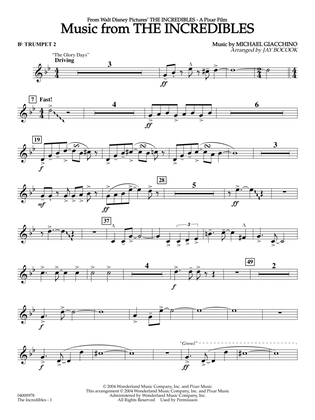Book cover for Music from The Incredibles (arr. Jay Bocook) - Bb Trumpet 2