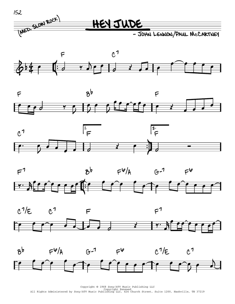 Hey Jude Piano scores gallery preview page 1